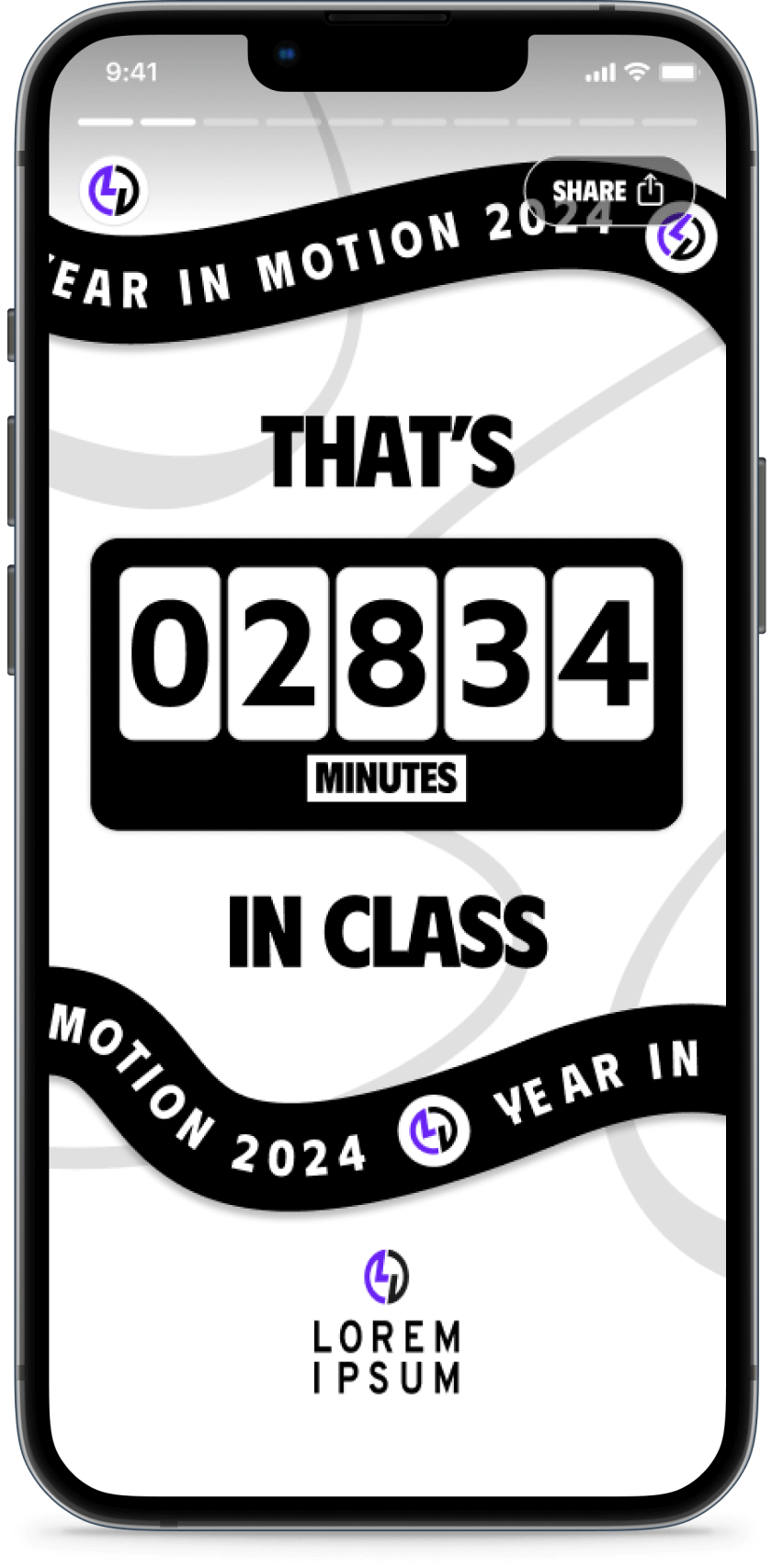 Year in motion minutes in class page